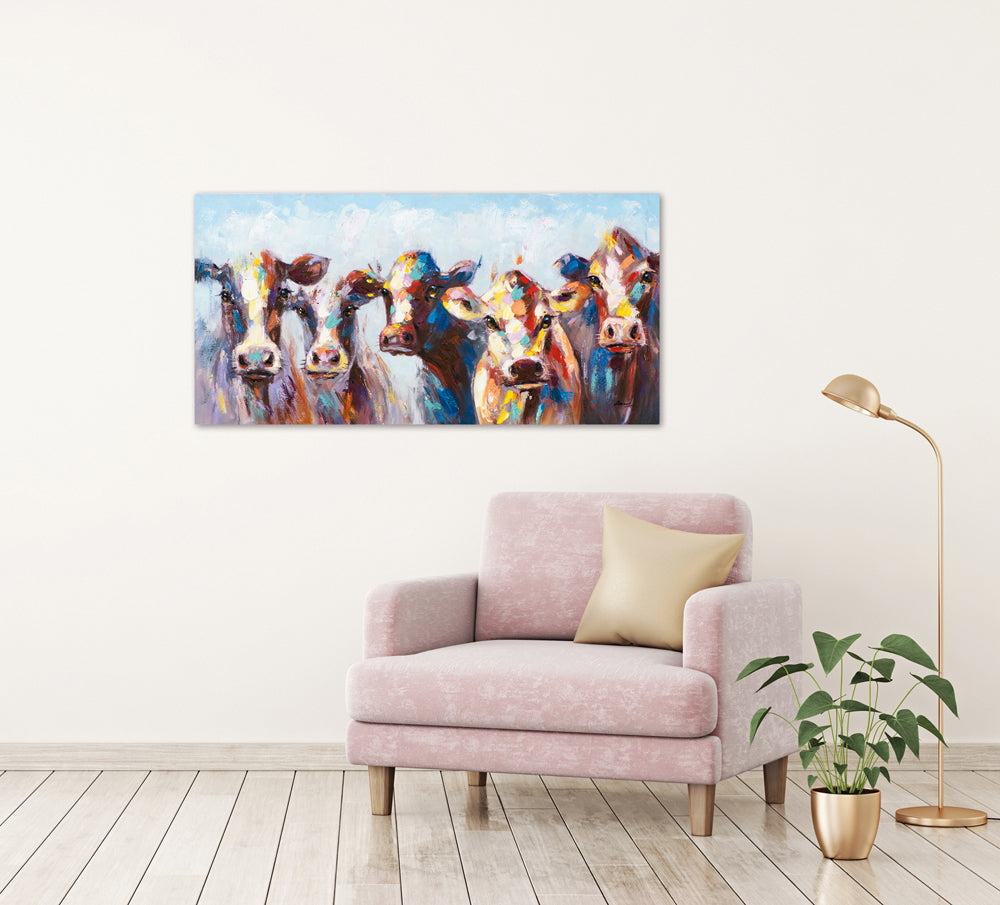 peinture Vaches étonnées