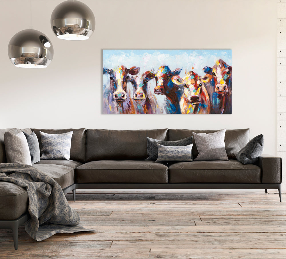 peinture Vaches étonnées