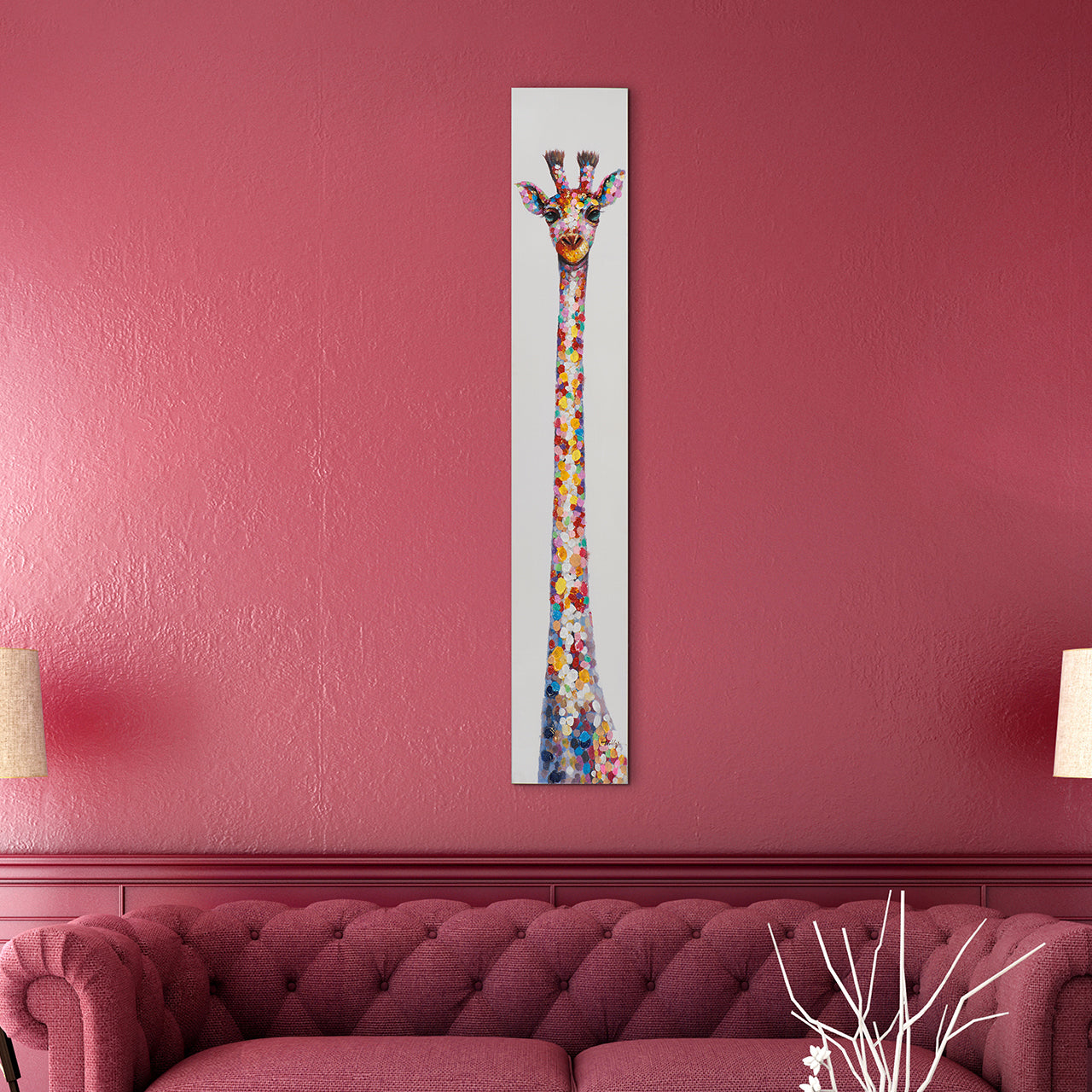 painting Long Giraffe Neck