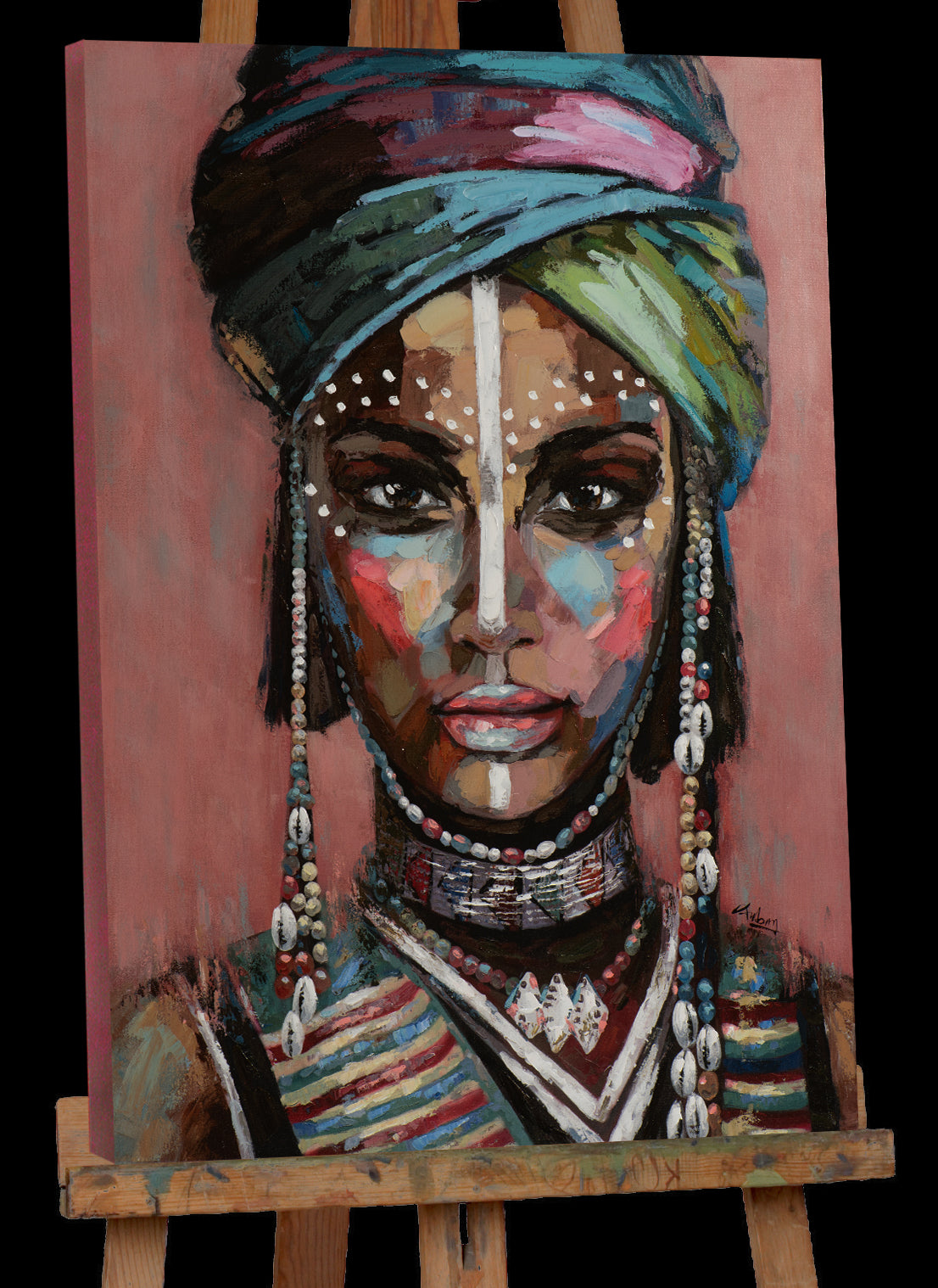 peinture Femme du désert