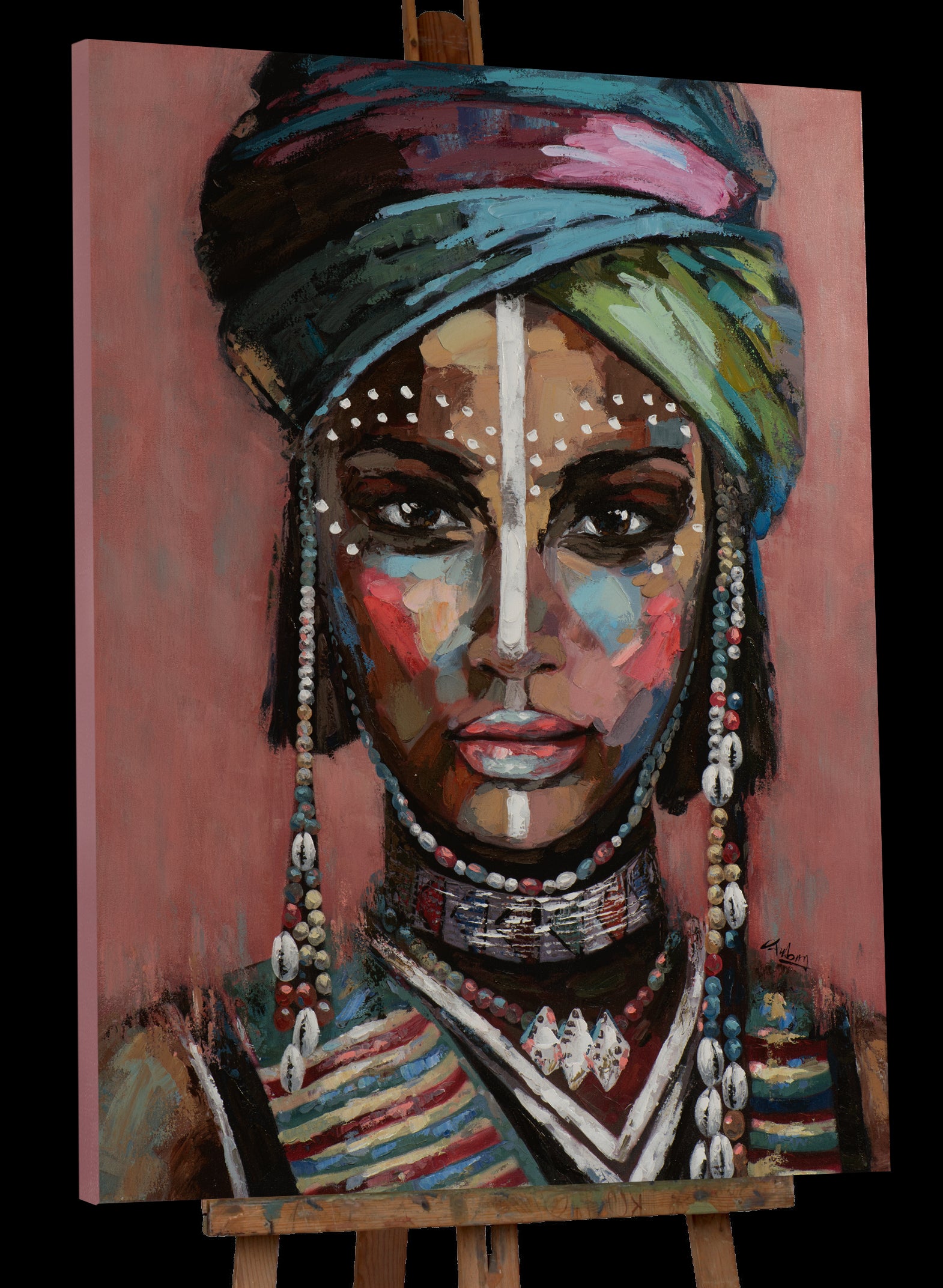 peinture Femme du désert