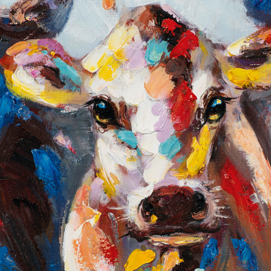 peinture de vaches colorées