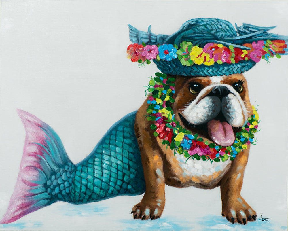 Funny Mermaid as a Dog