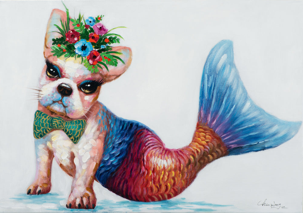 Funny Mermaid as a Dog