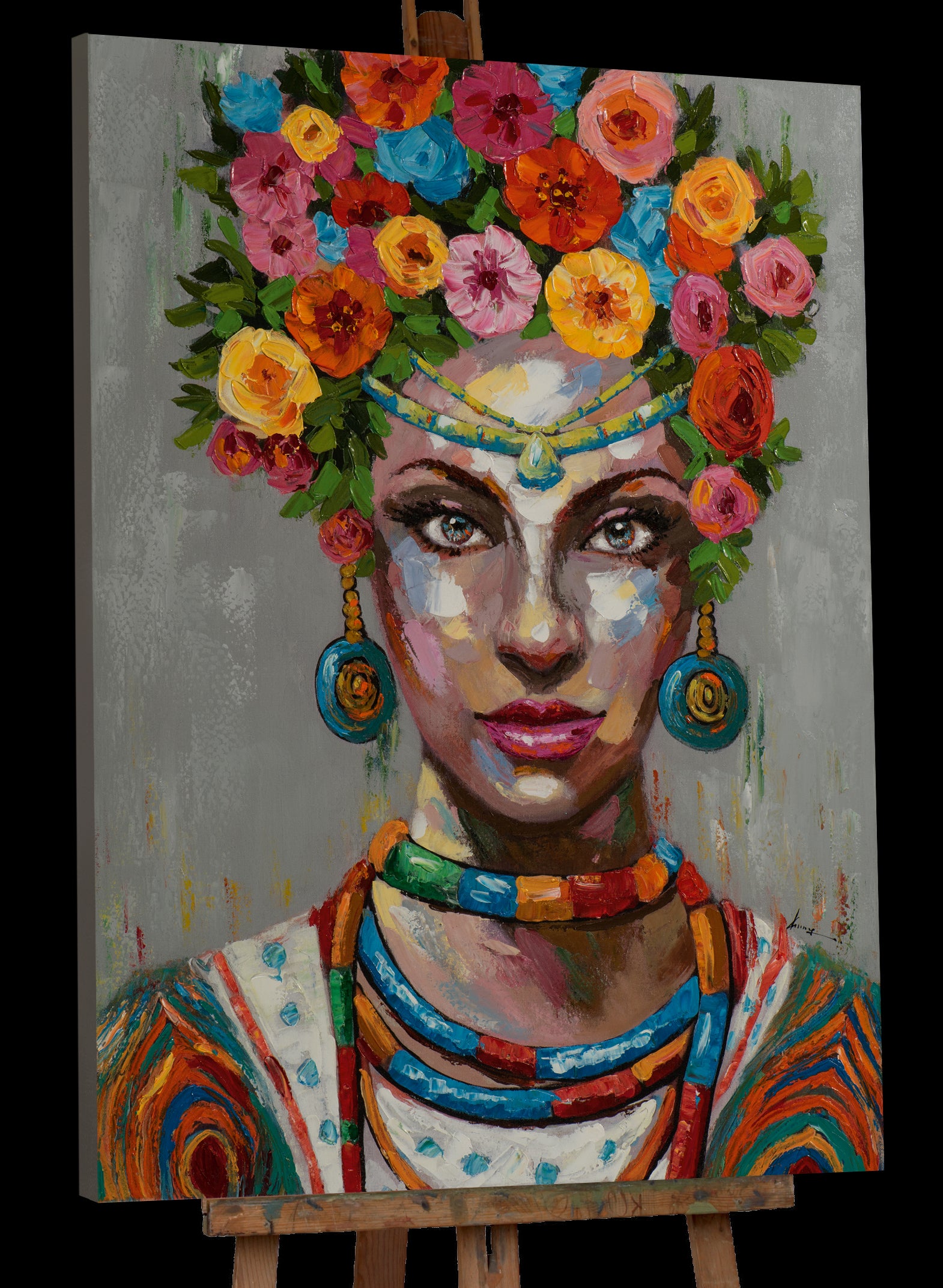 Pretty woman with flowers