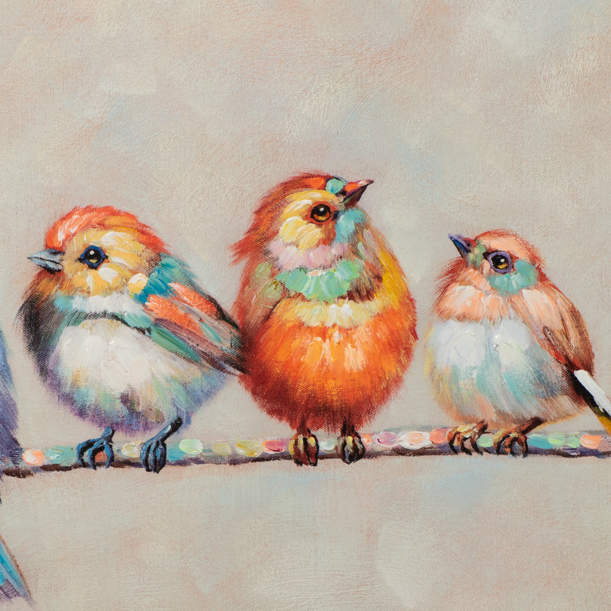 Peinture d'un oiseau sur une branche