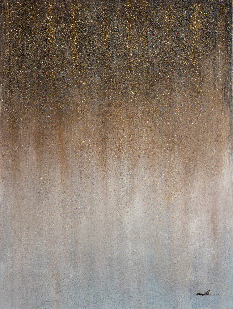 Peinture abstraite ciel étoilé