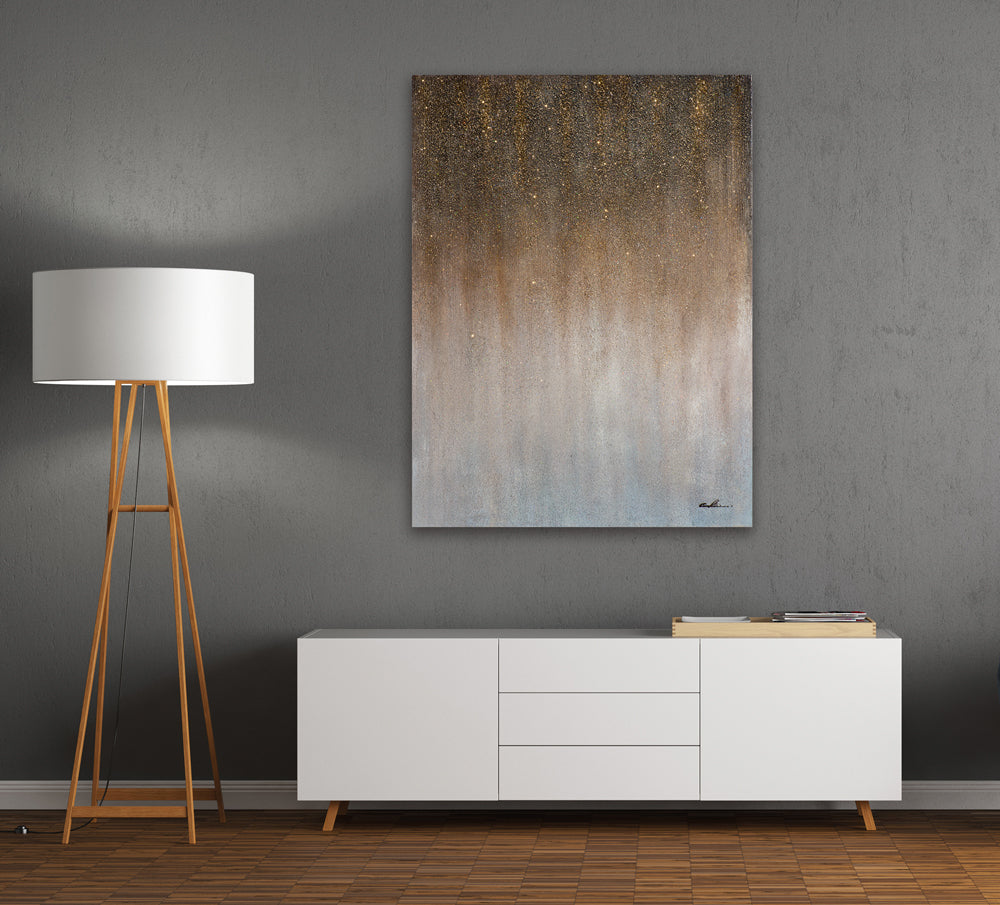 Peinture abstraite ciel étoilé