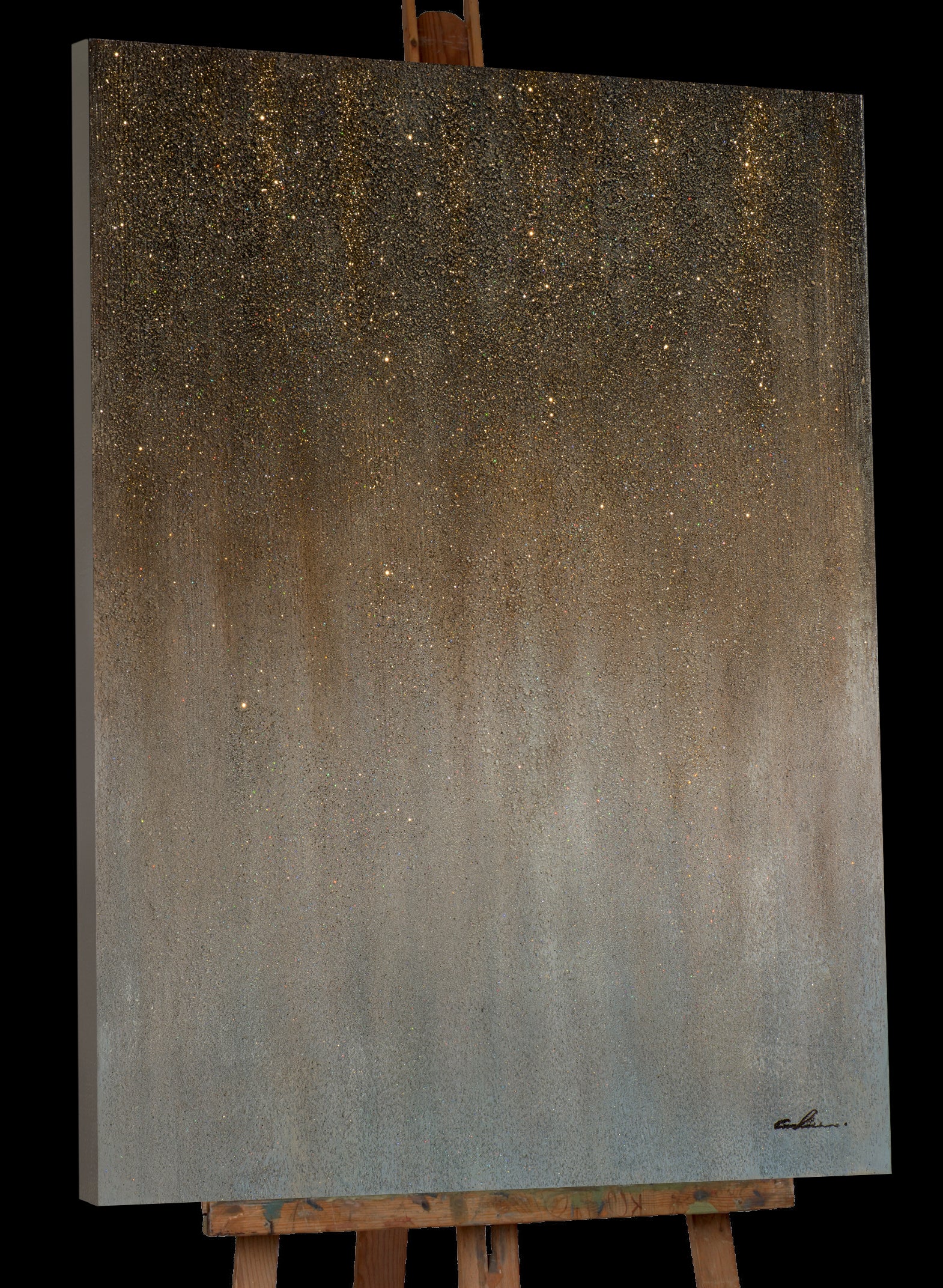 Peinture abstraite ciel étoilé