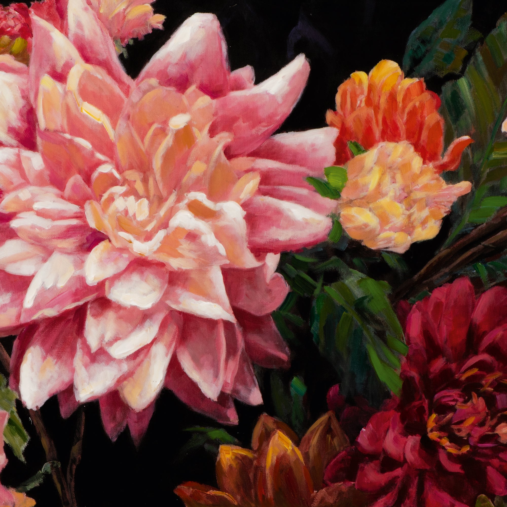 Jolies fleurs roses très brillantes