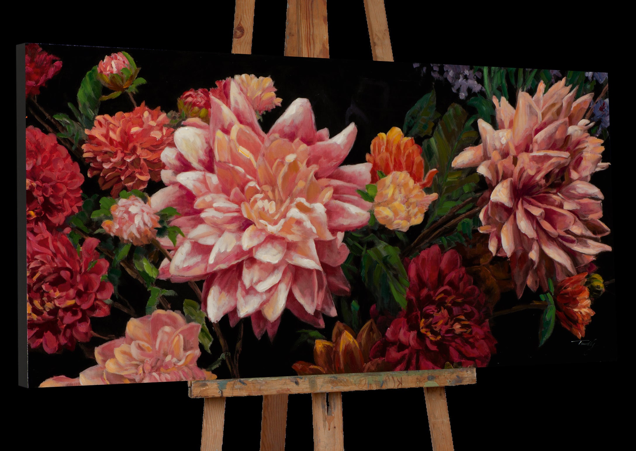 Jolies fleurs roses très brillantes