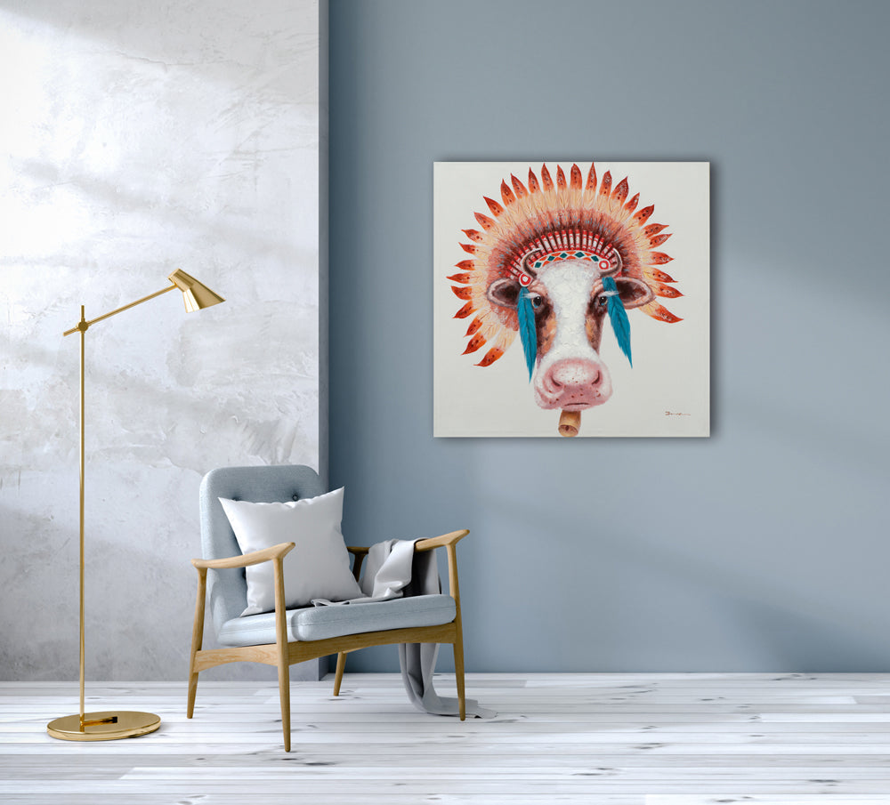 cow with Indian jewelry