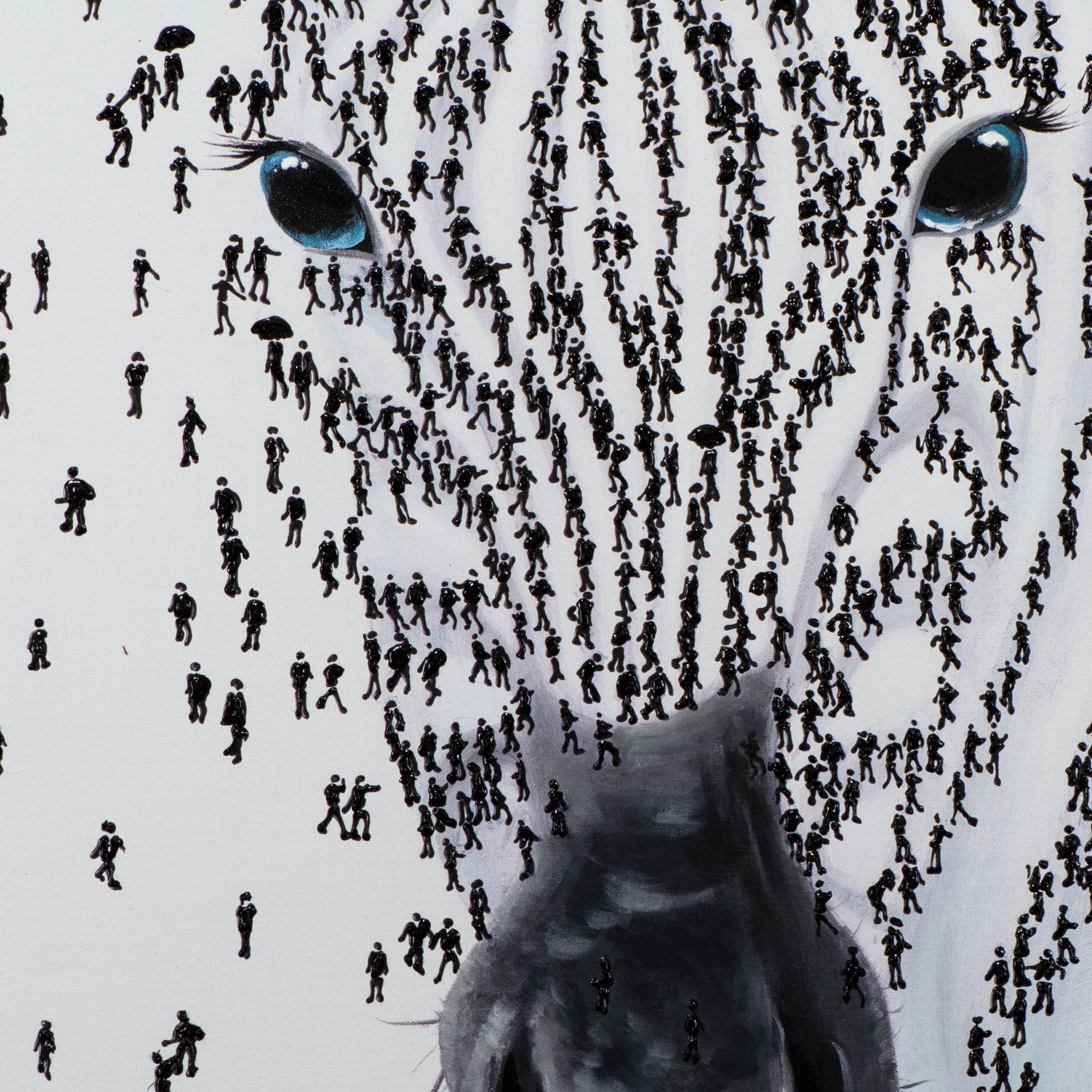 Peinture de zèbre à partir de personnes