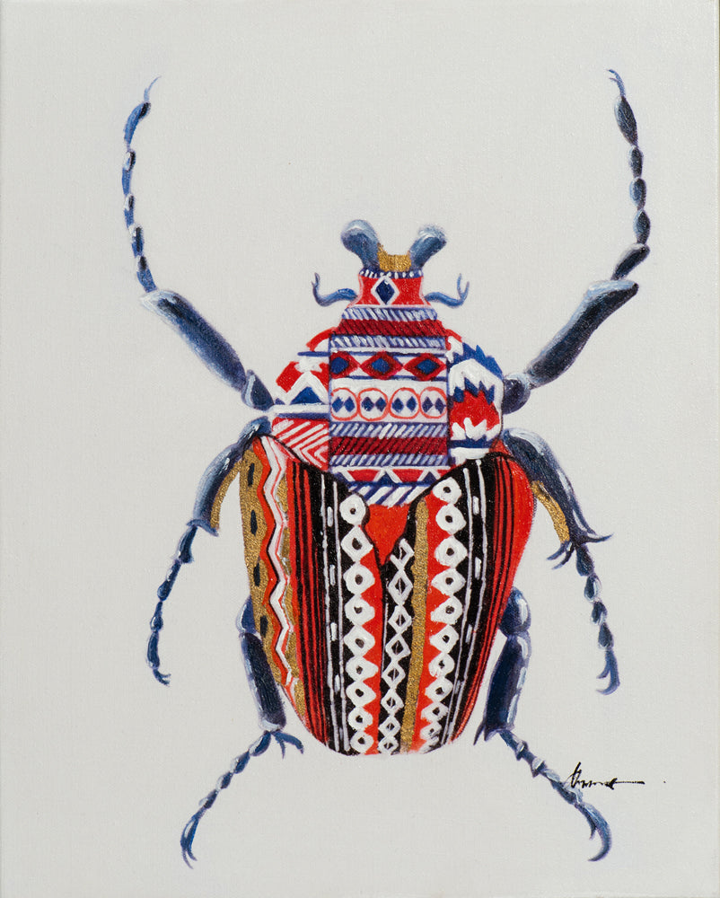 Small colorful beetle