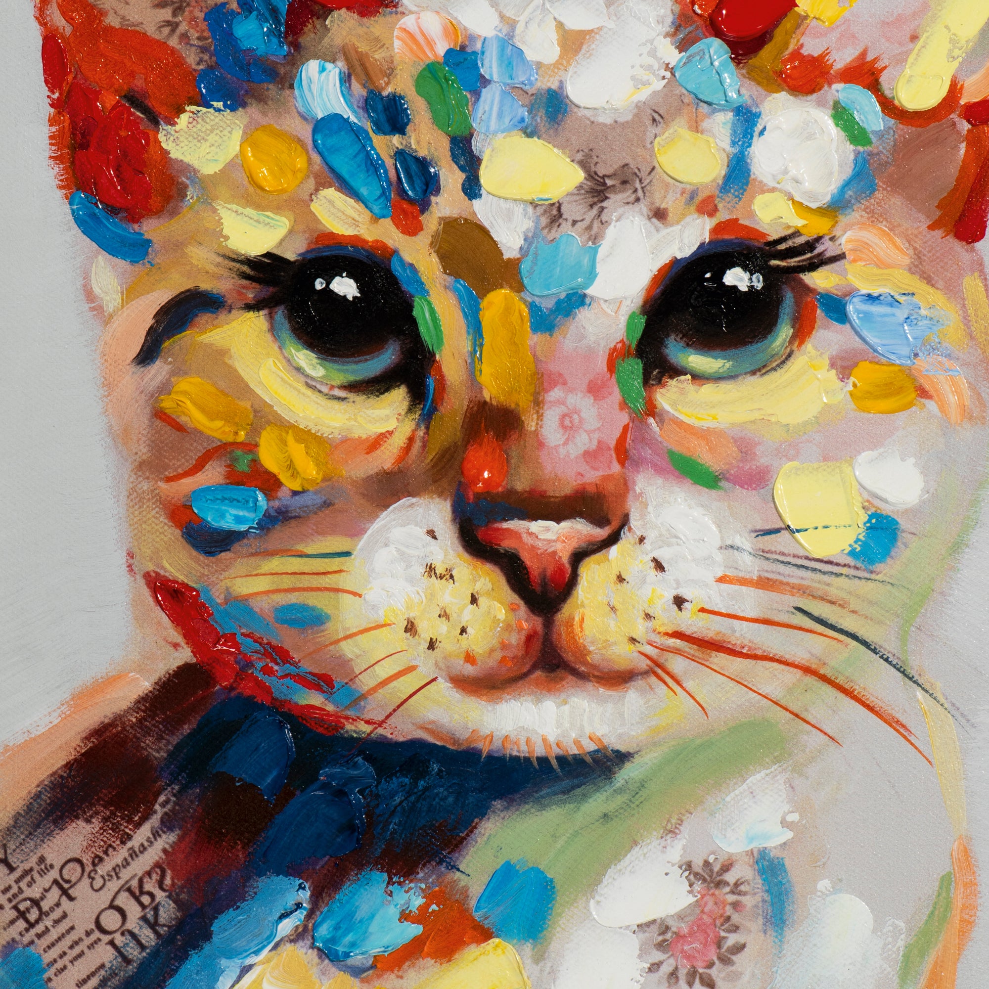 peinture Chaton coloré
