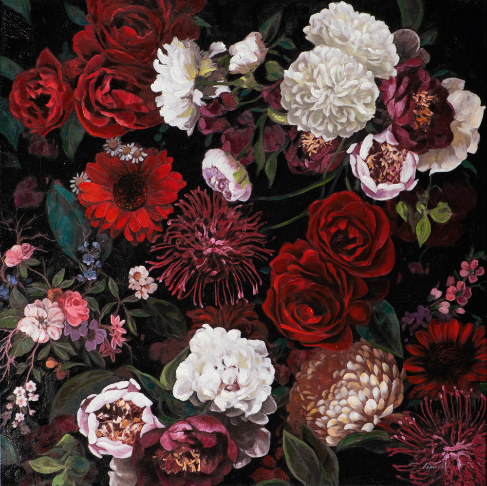 Hübscher Strauß in rot