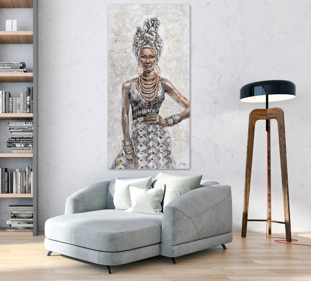 beauty with an impressive dress