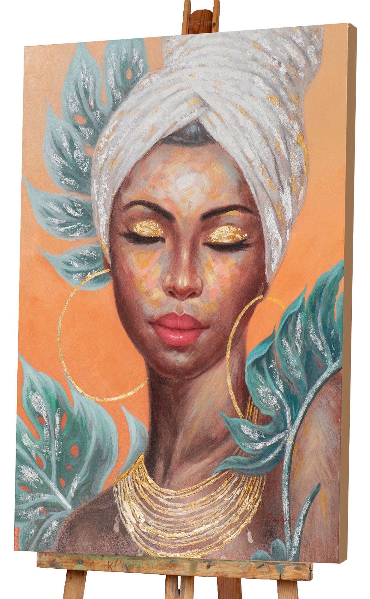 Beauty with white turban