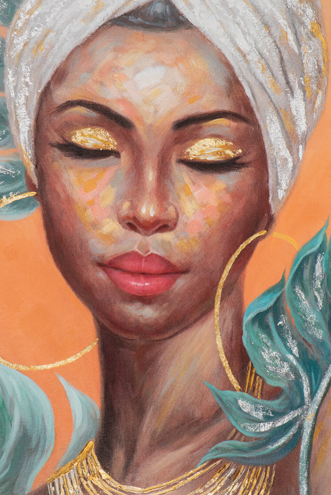 Beauty with white turban