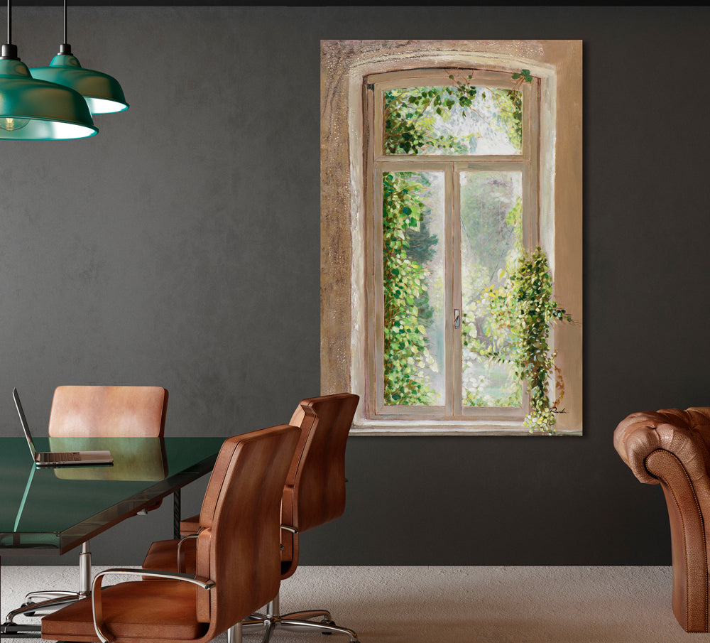 Painting Old Overgrown Window