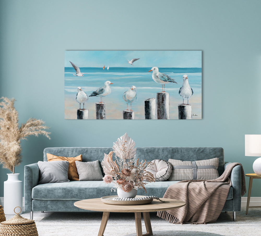 Painting Seagulls at the Sea