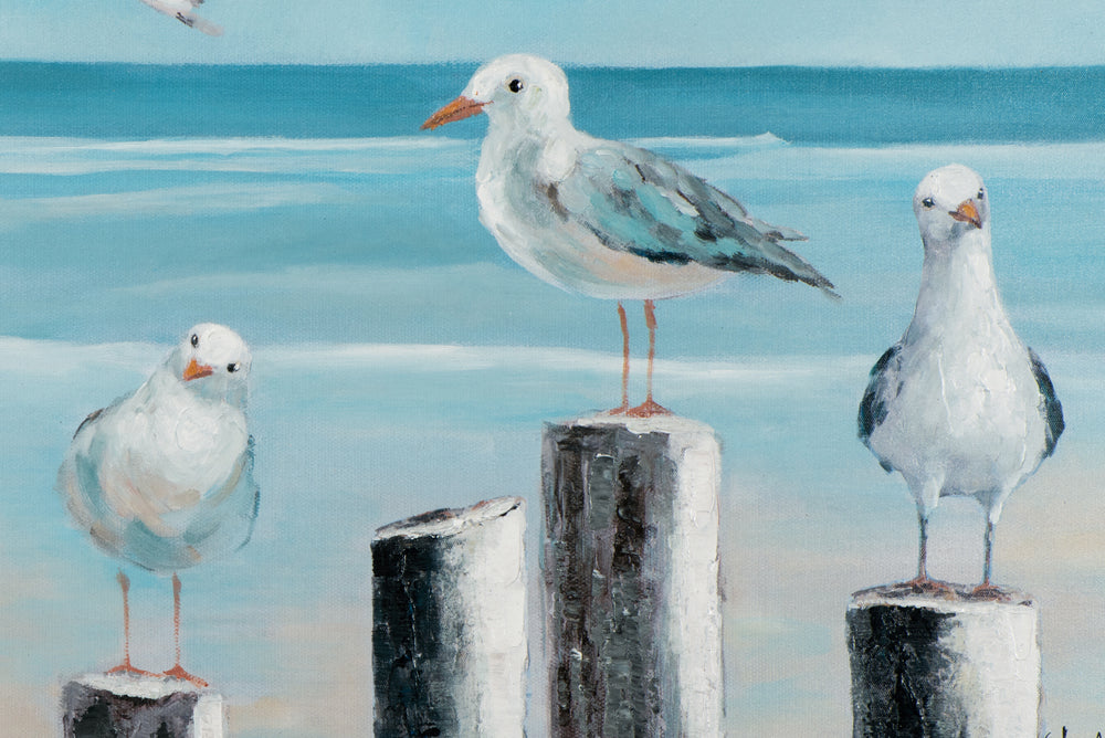 Painting Seagulls at the Sea