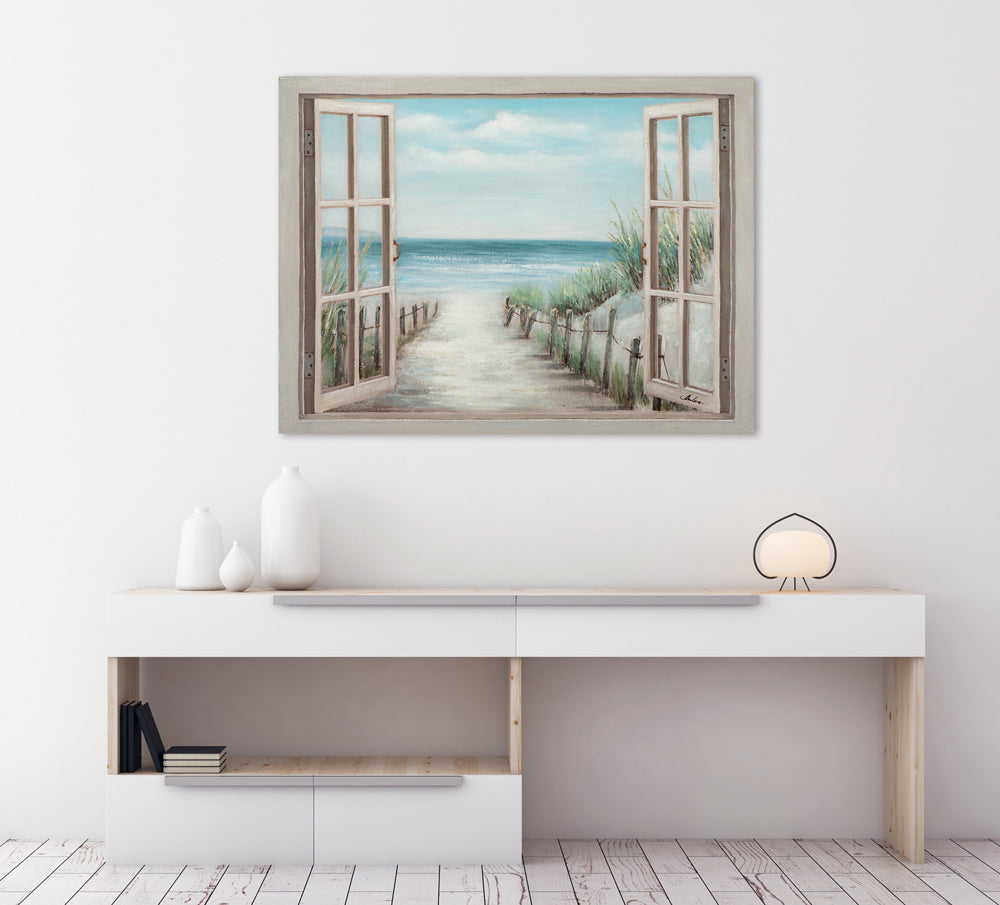 Painting Window with Sea View