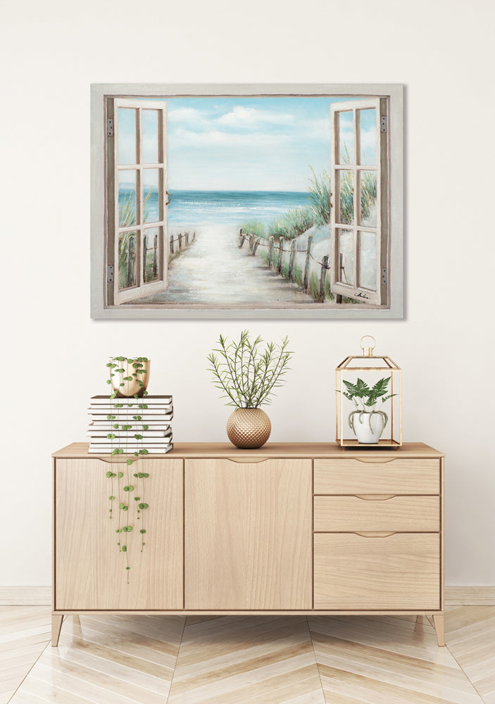 Painting Window with Sea View