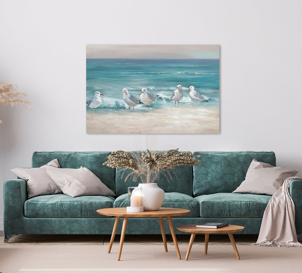 Painting Seagulls on the Beach