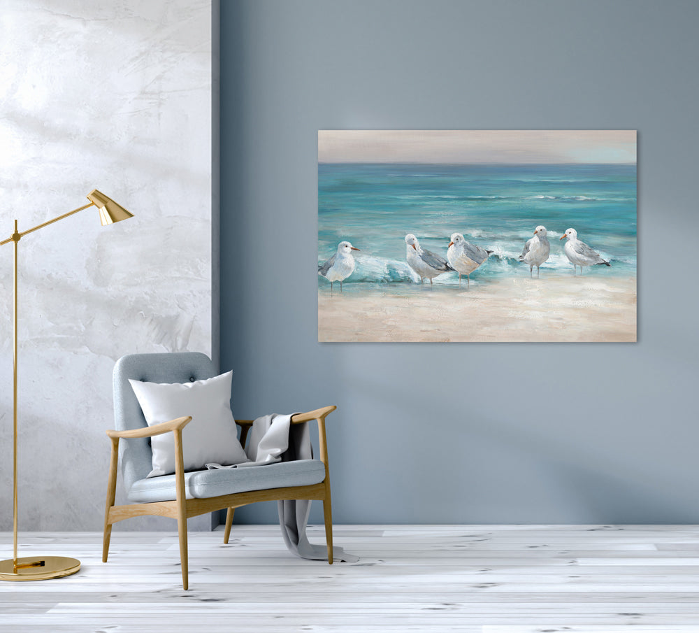 Painting Seagulls on the Beach