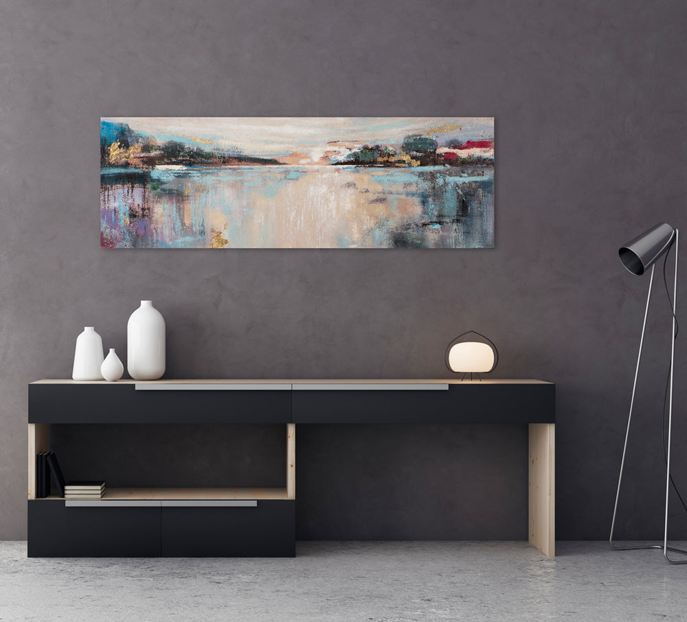 Gemälde Abstrakter Seeblick