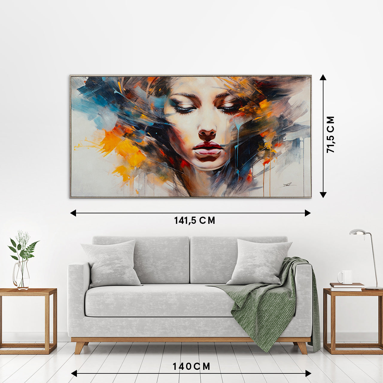 peinture Fille aux ombres colorées