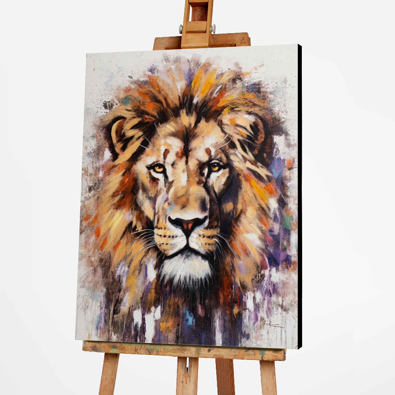 peinture Lion impressionnant