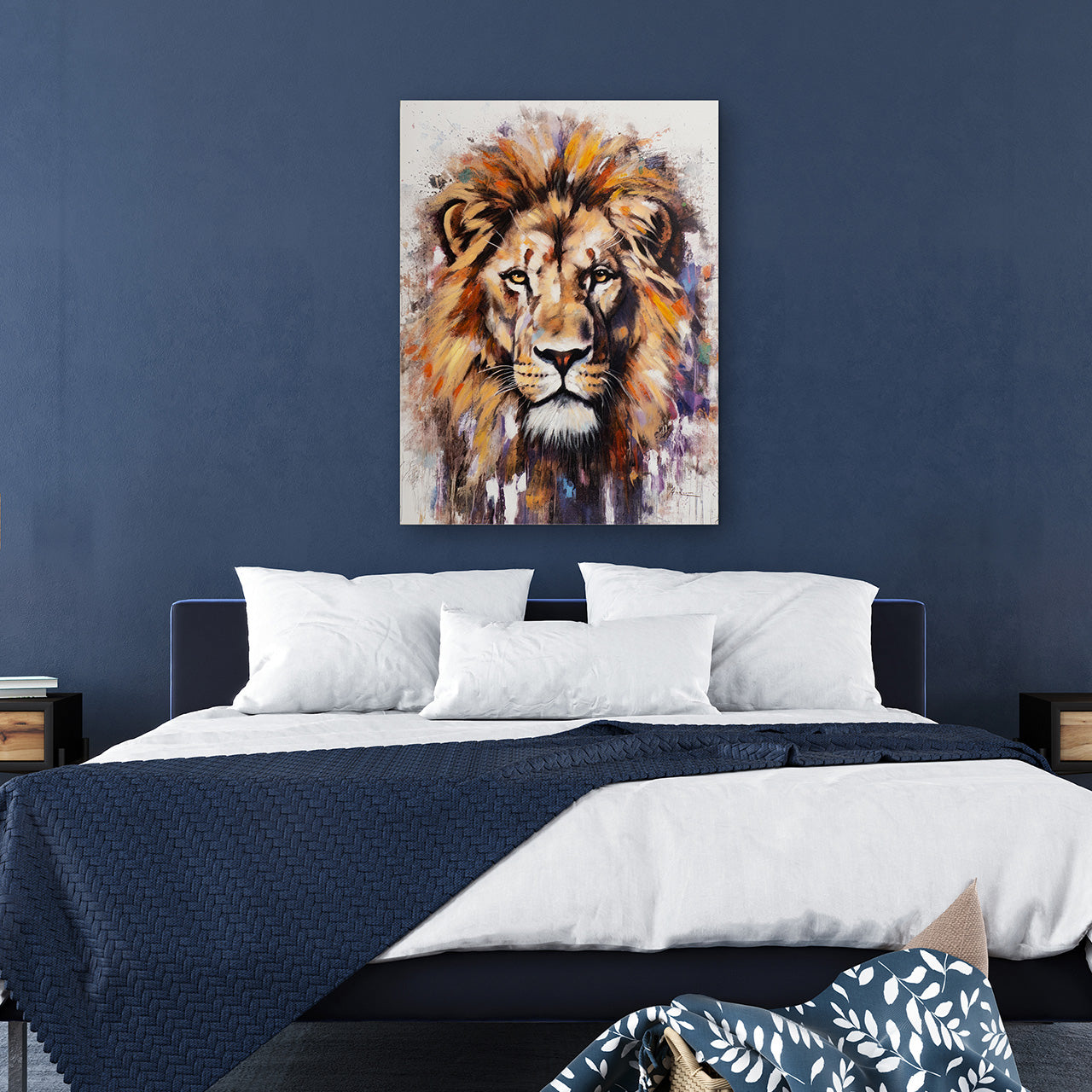 peinture Lion impressionnant