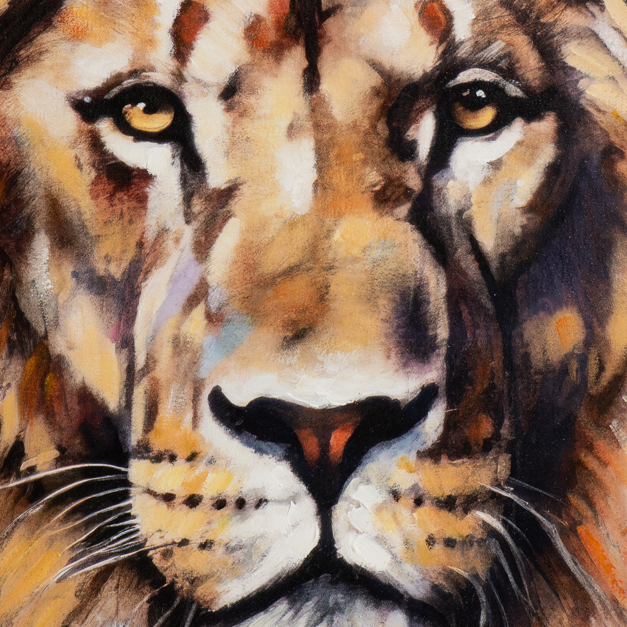 peinture Lion impressionnant