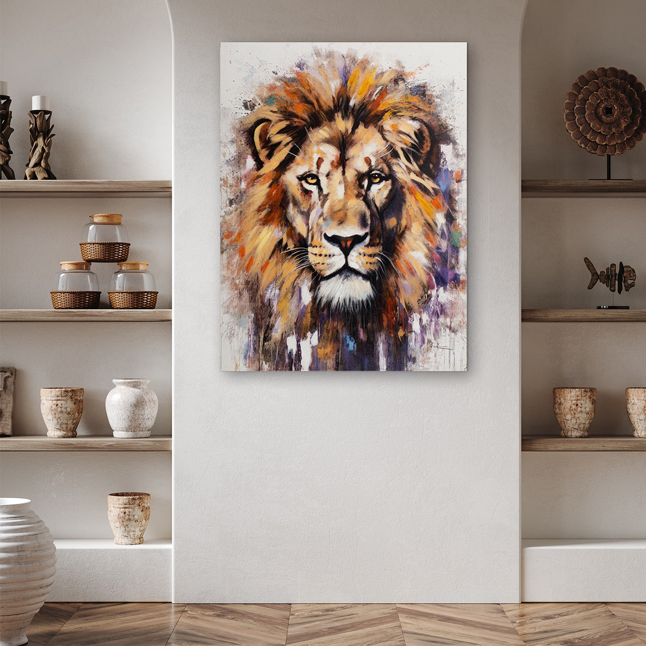 peinture Lion impressionnant