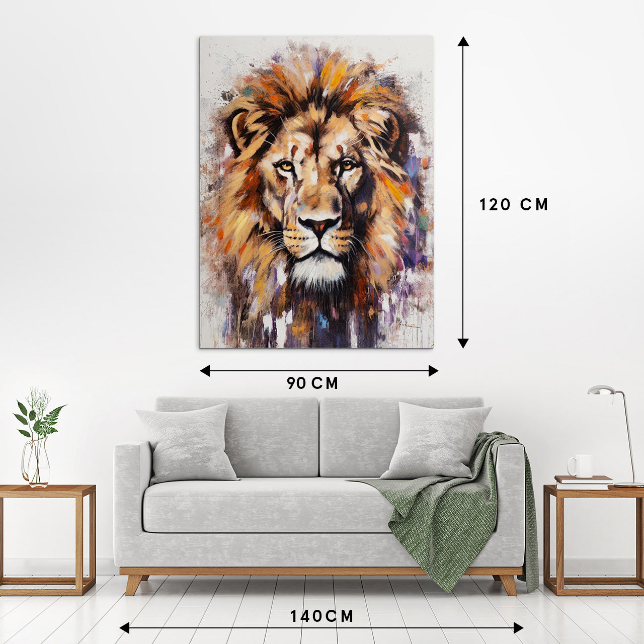 peinture Lion impressionnant