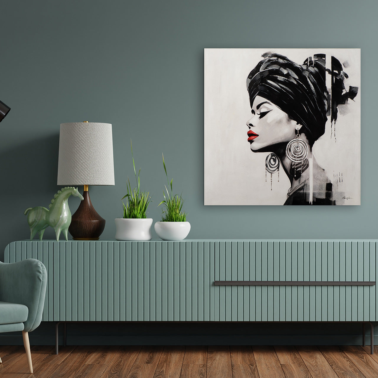 peinture Femme fière