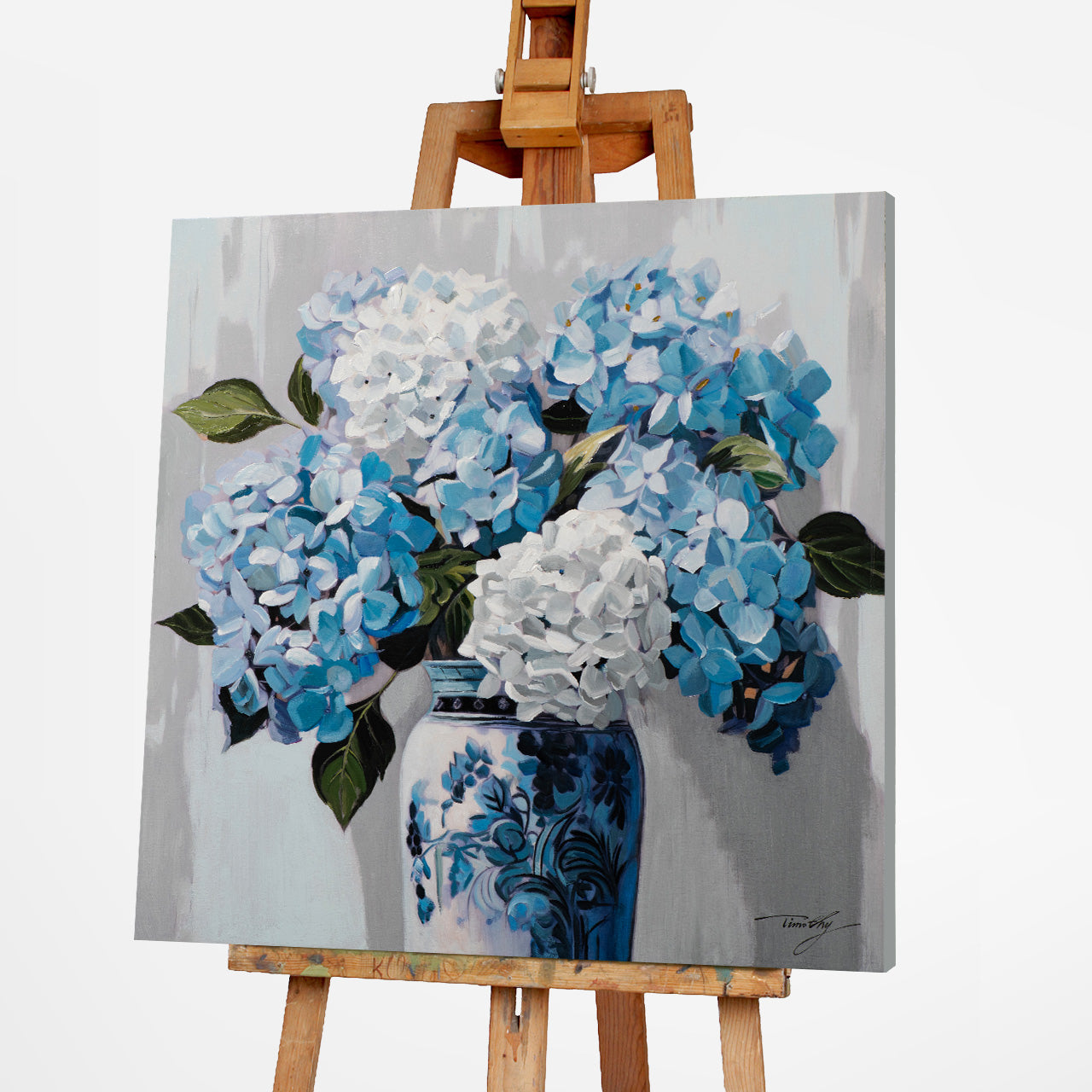 Gemälde Blaue Hortensien