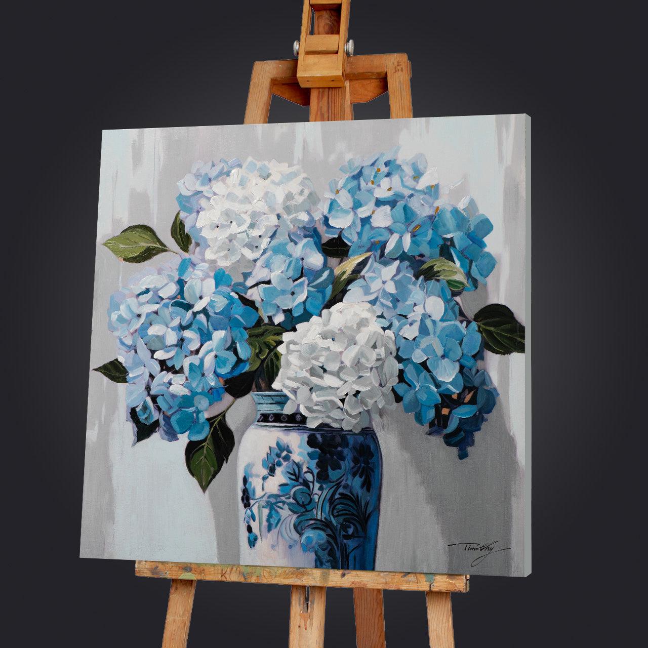 Gemälde Blaue Hortensien