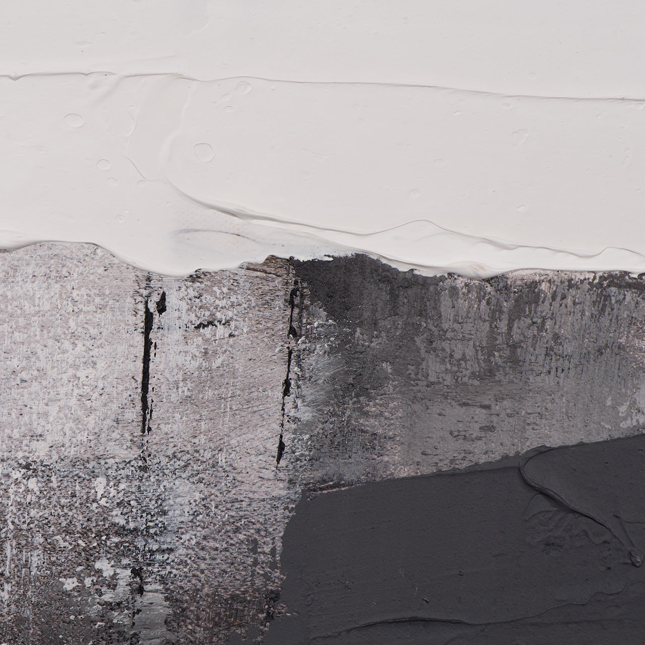 Gemälde Big White Brushstroke