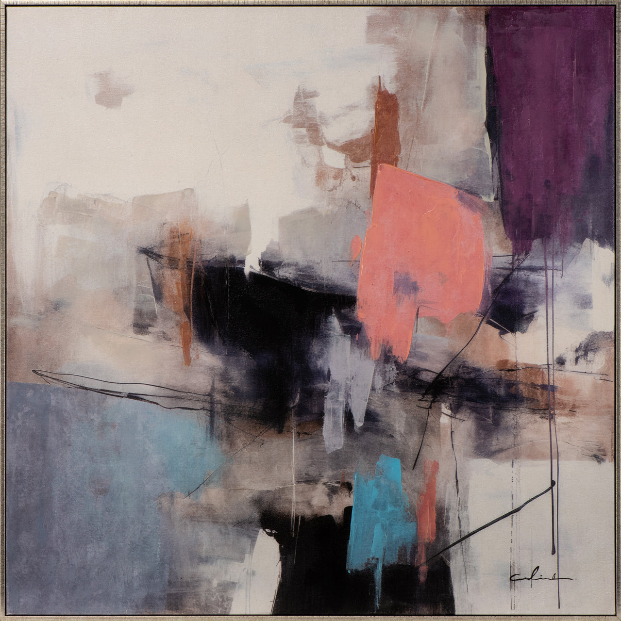 Gemälde Pink Meets Blue