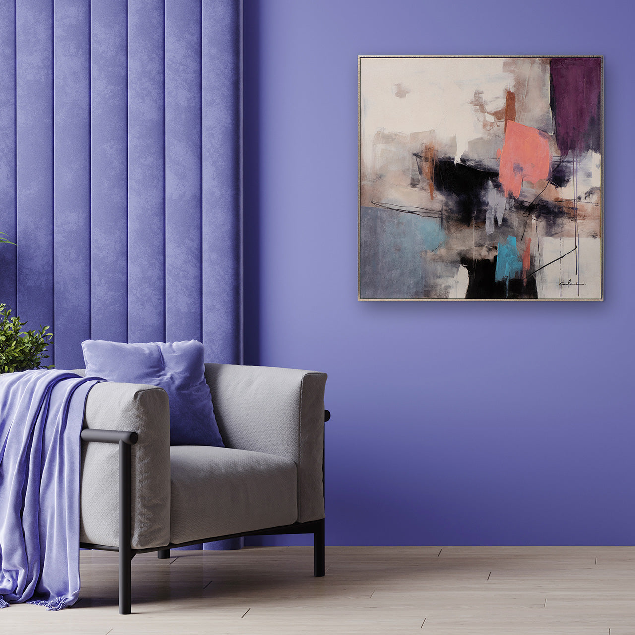 Gemälde Pink Meets Blue