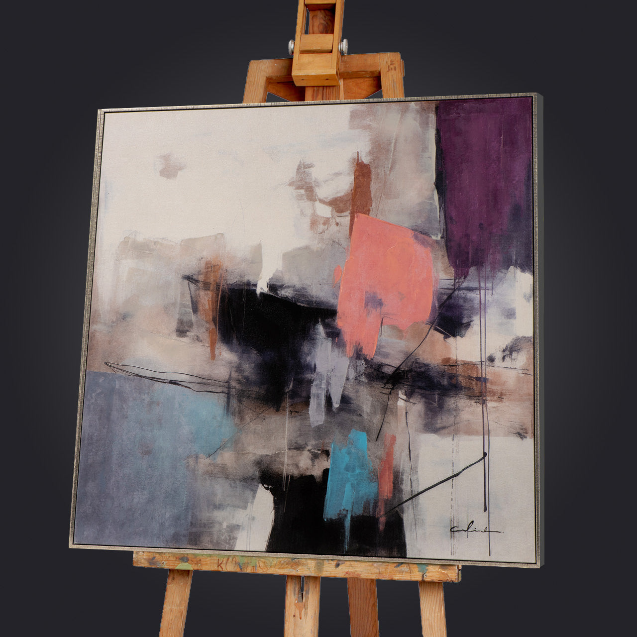 Gemälde Pink Meets Blue