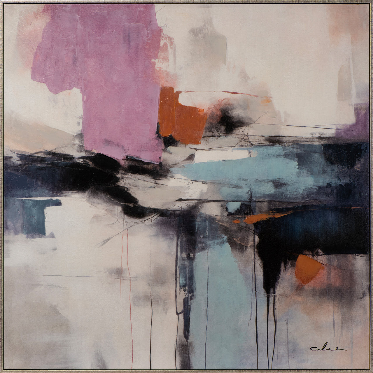 Gemälde Purple Meets Blue