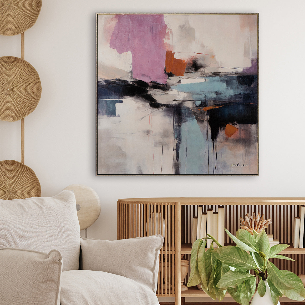 Gemälde Purple Meets Blue