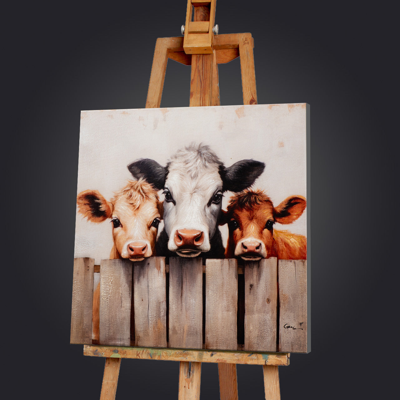 peinture de la ferme laiteuse