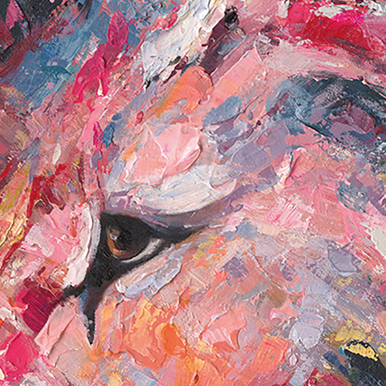 Peinture abstraite Lion