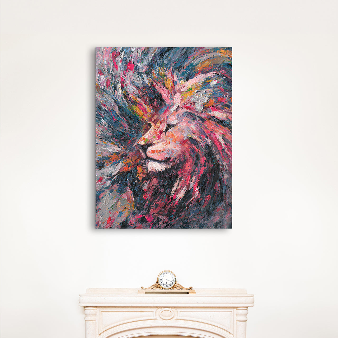 Peinture abstraite Lion