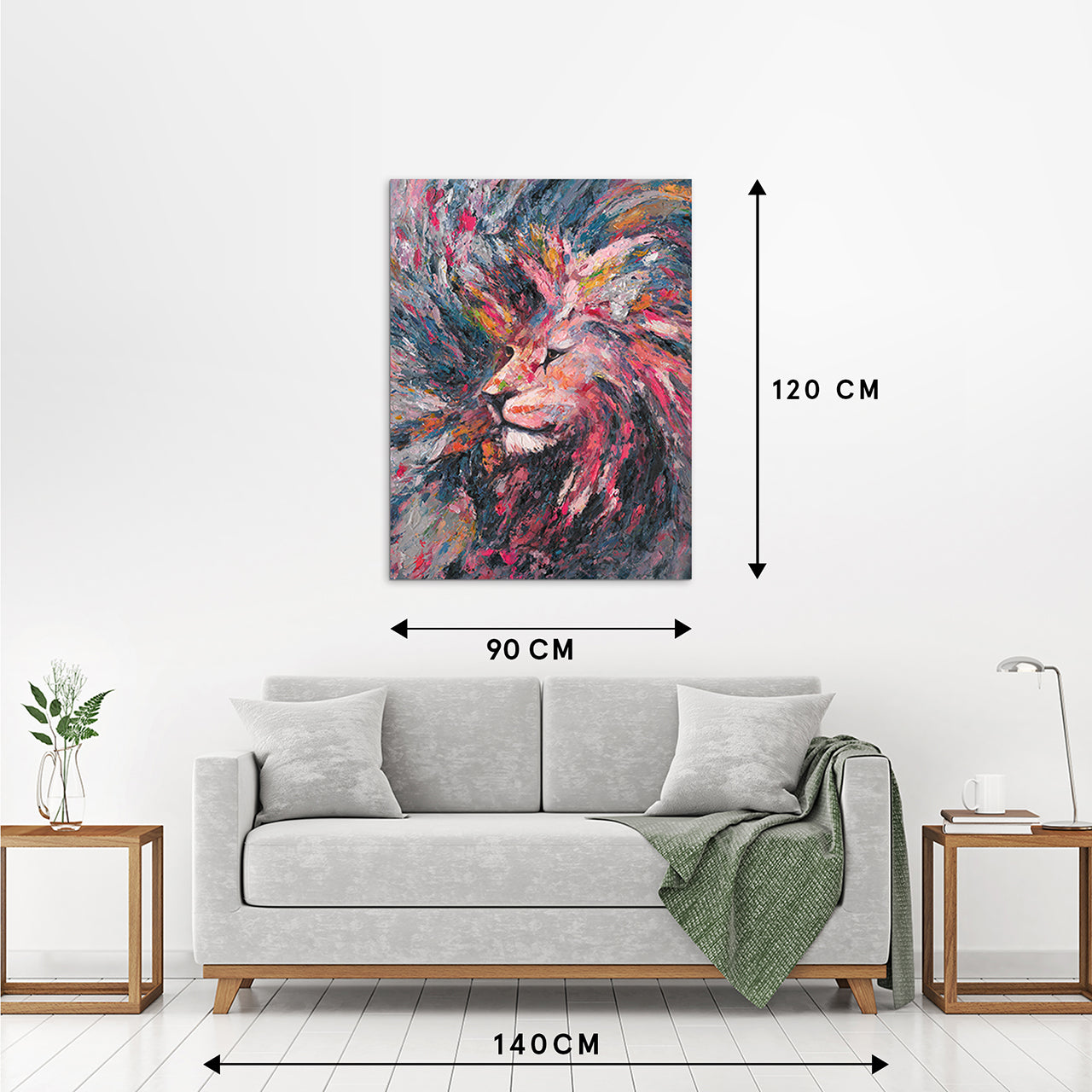 Peinture abstraite Lion